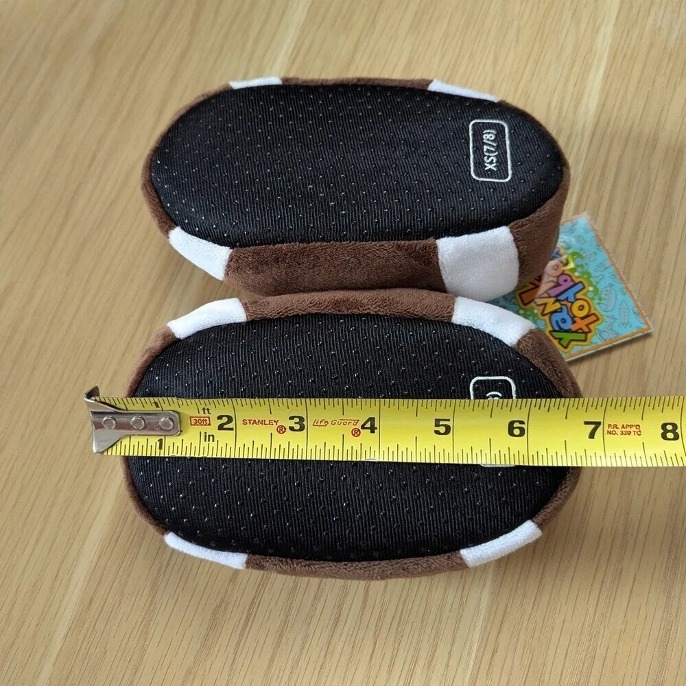 NWT Kids Football Plush Mooshy Slippers (Various Sizes Available)